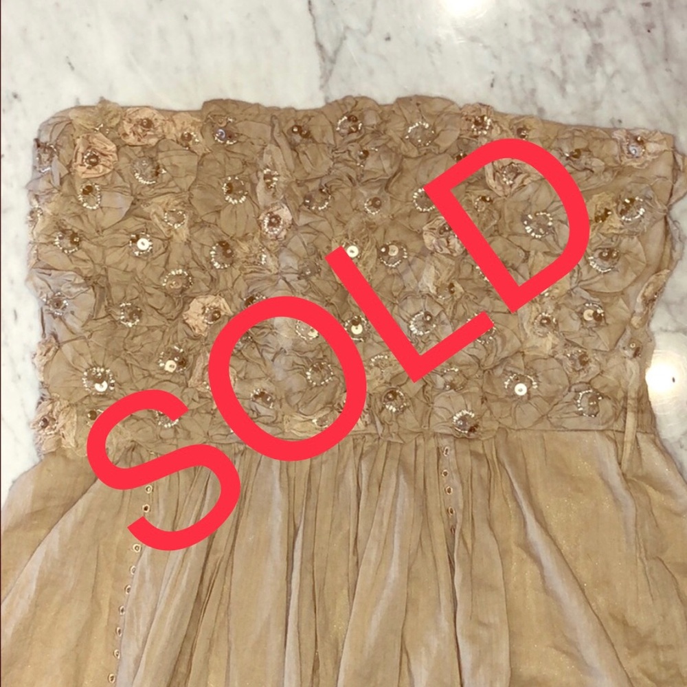 NW Hanna Jo detailed boho strapless dress